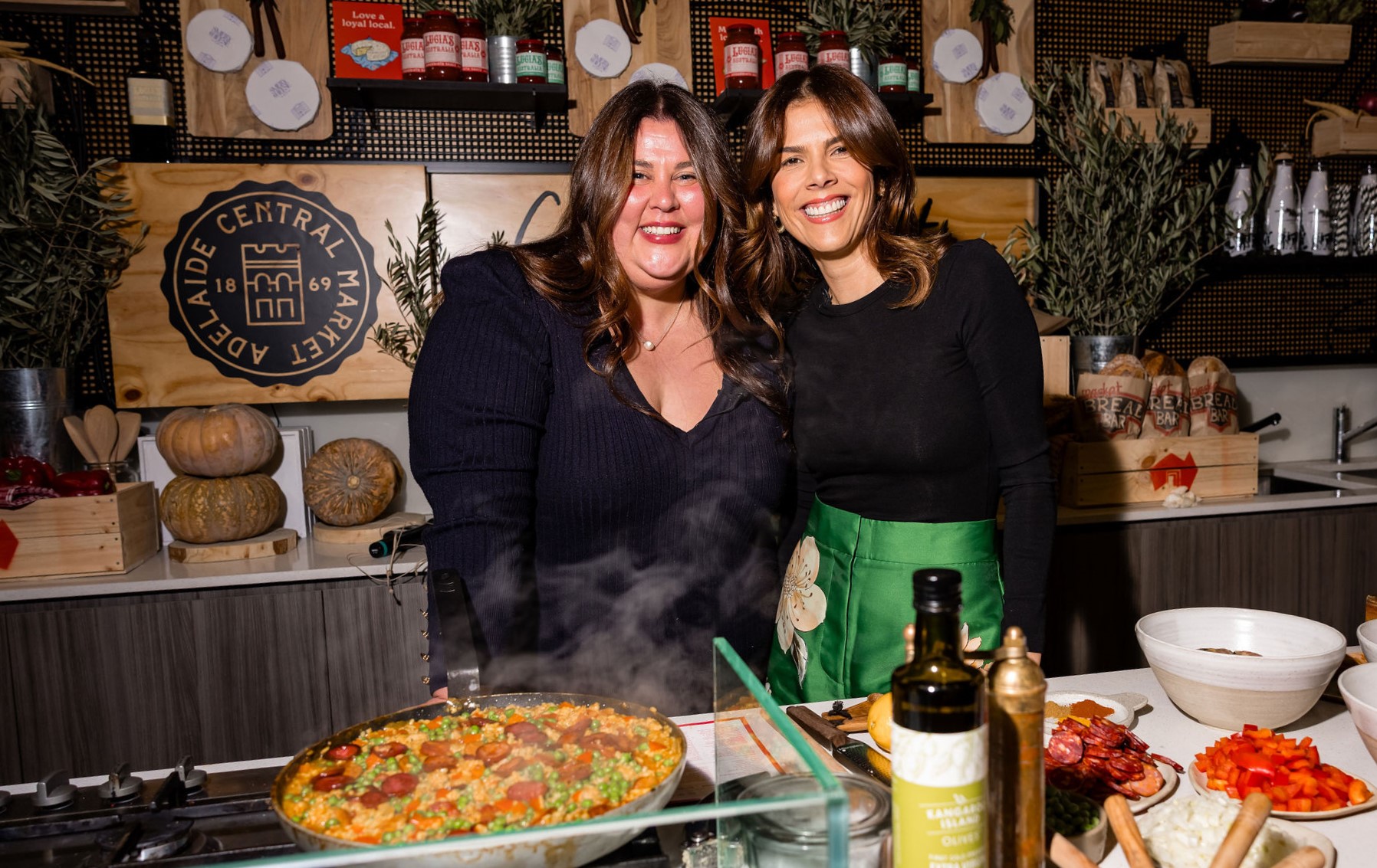 Larissa and Nabula at markets